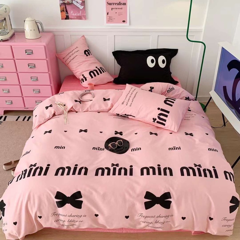 Bộ chăn ga gối cotton living - set 4 món 100% cotton hoạ tiết, mẫu mới nhất 2022 suhali