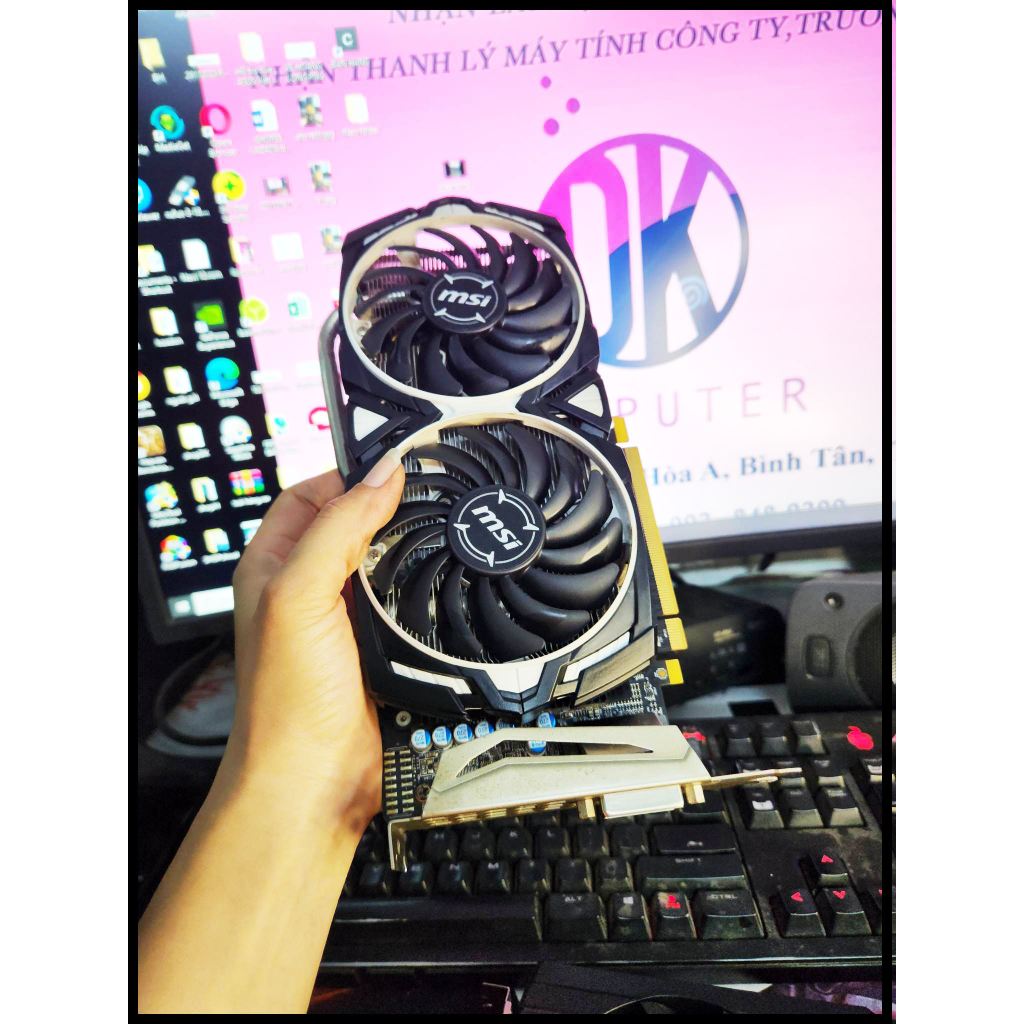 Card Màn Hình  MSI AMOR 570 4GB 1DVI Kèm Dây Chuyển DVI to HDMI