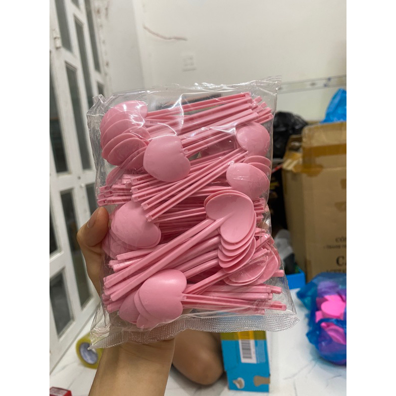 Combo 50 xẻng múc bột, múc kem [màu hồng nhạt]