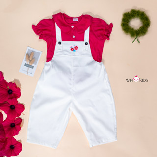 Set yếm bé gái quần dài và áo sơ mi 13-41kg Thời trang trẻ em WINKIDS chuyên quần áo cho bé