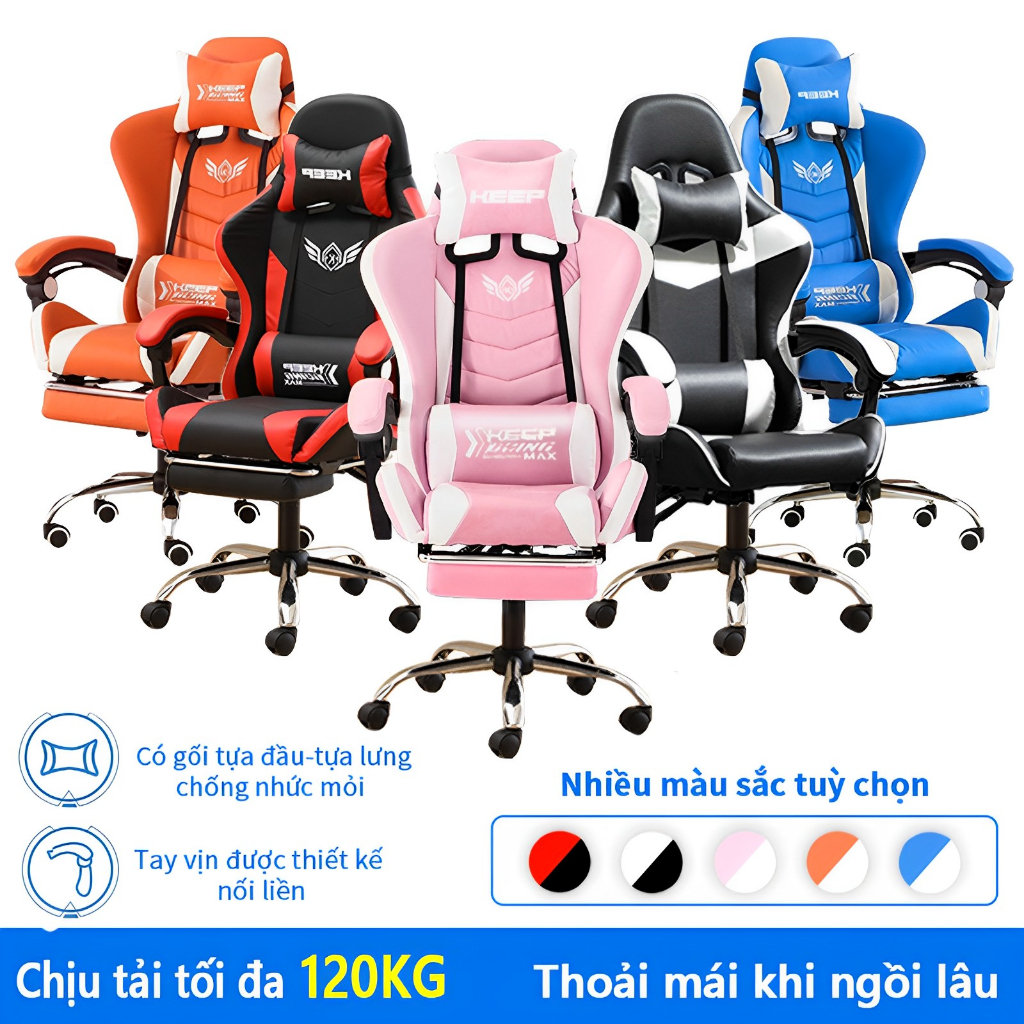 Ghế chơi game /Ghế văn phòng Ghế chơi game có chỗ để chân Ghế văn phòng Ghế máy tính | BigBuy360 - bigbuy360.vn