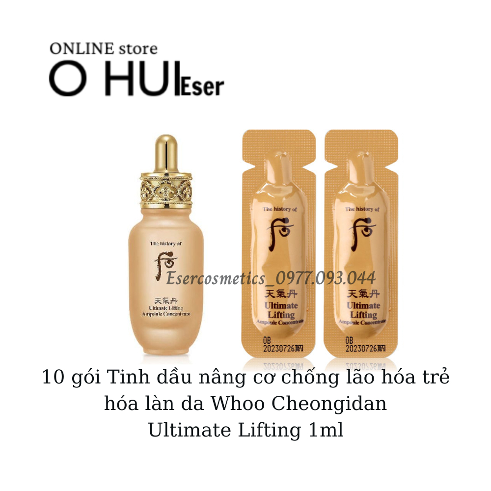 10 Gói tinh chất nâng cơ chống lõa hóa Whoo Ultimate Lifting Ampoule Concentrate 1ml_ESERcosmetics