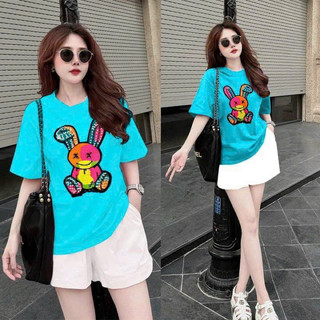 SET BỘ SHORT  COTTON THÊU THỎ ĐÁ CAO CẤP