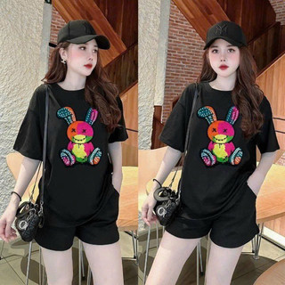 SET BỘ SHORT  COTTON THÊU THỎ ĐÁ CAO CẤP