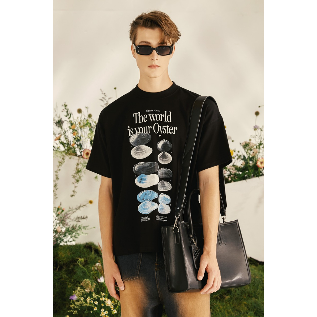 BLANKESPACE Áo Thun Tay Ngắn Oys Tee Vải Cotton Thời Trang Nam Nữ Unisex