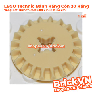 [1 Cái] LEGO Technic Bánh Răng Côn 20 Răng, Vàng Cát ID 6031962 32198