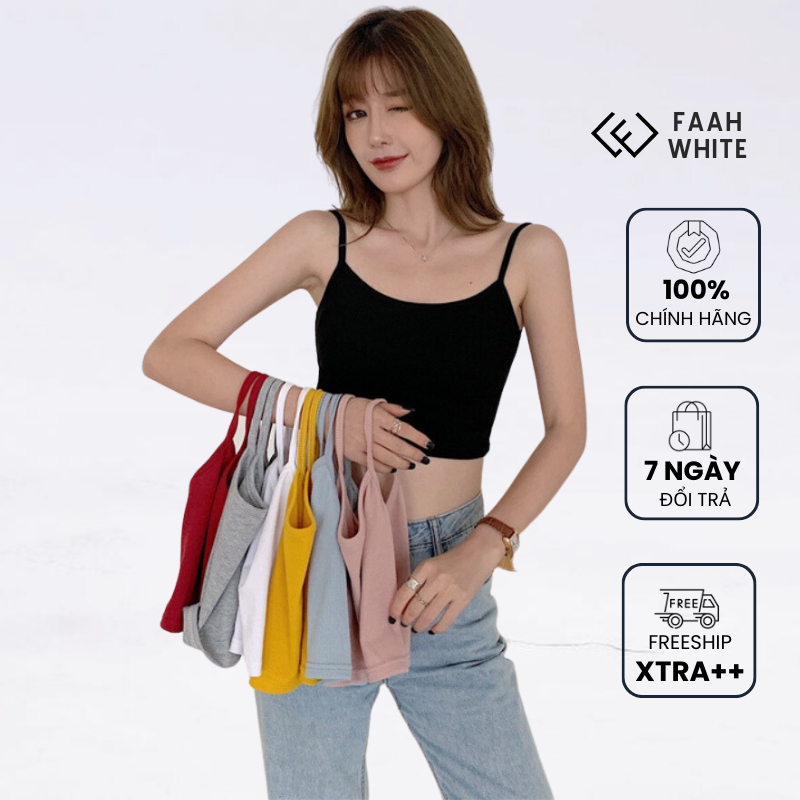 Áo Croptop 2 Dây Mảnh Madela Sexy Mềm Mịn, Áo Bra Nữ 2 Dây Cotton Không Đệm Thoáng Mát