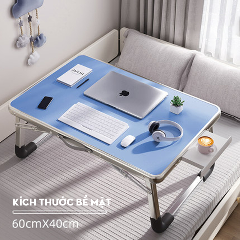 Bàn học sinh gấp gọn tùy chỉnh góc độ bàn đa năng có khay cốc chặn ipad phù hợp học sinh sinh viên