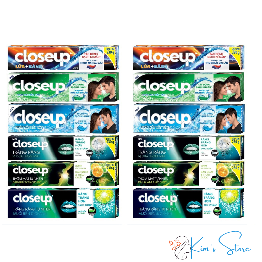 KDR CLOSEUP White Attraction 180g / Kem đánh răng CLOSEUP Deep Action 160g / lửa băng 230g / tinh th