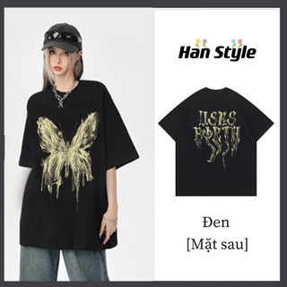 SUZZIN giặt rời/Áo thun nữ 100% cotton thời trang chữ bướm in hai mặt Áo thun nam và nữ A2440