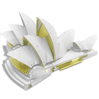 Đồ Chơi Lắp Ráp Mô Hình 3D Bằng Kim Loại Piececool Nhà Hát Con Sò (Sydney Opera House) HP259-WG
