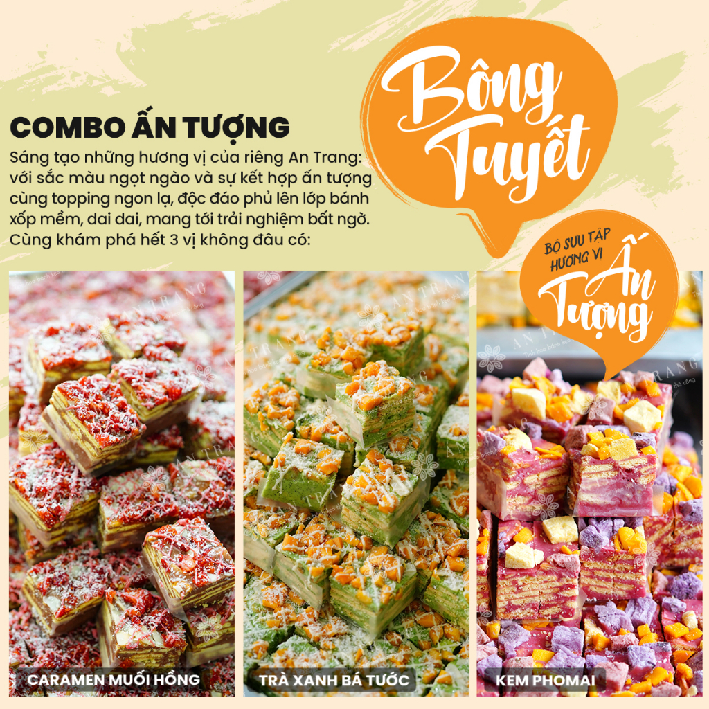Bánh Bông Tuyết: Tiệc Trà Trái Cây xốp mềm dai dai độc lạ - Nhập mã BEPA95K giảm 95K - HCM