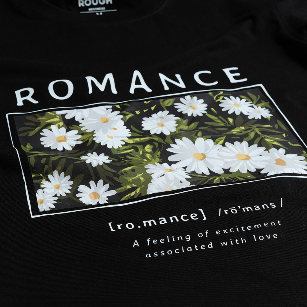 Áo thun oversize cổ bo tròn ROUGH 230gsm Flowers Collecion