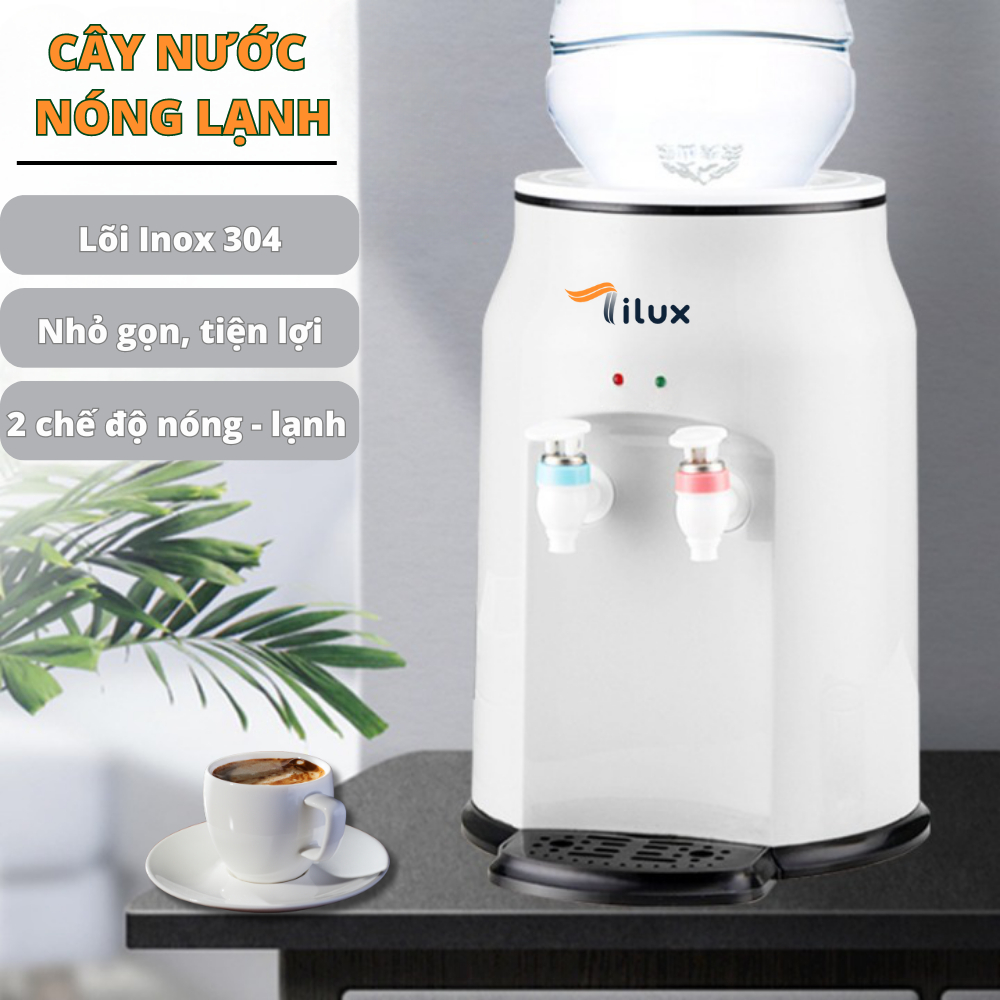 Cây nước nóng lạnh mini, bình nước có công tắc nóng lạnh tiết kiệm điện năng nhỏ gọn, tiện lợi