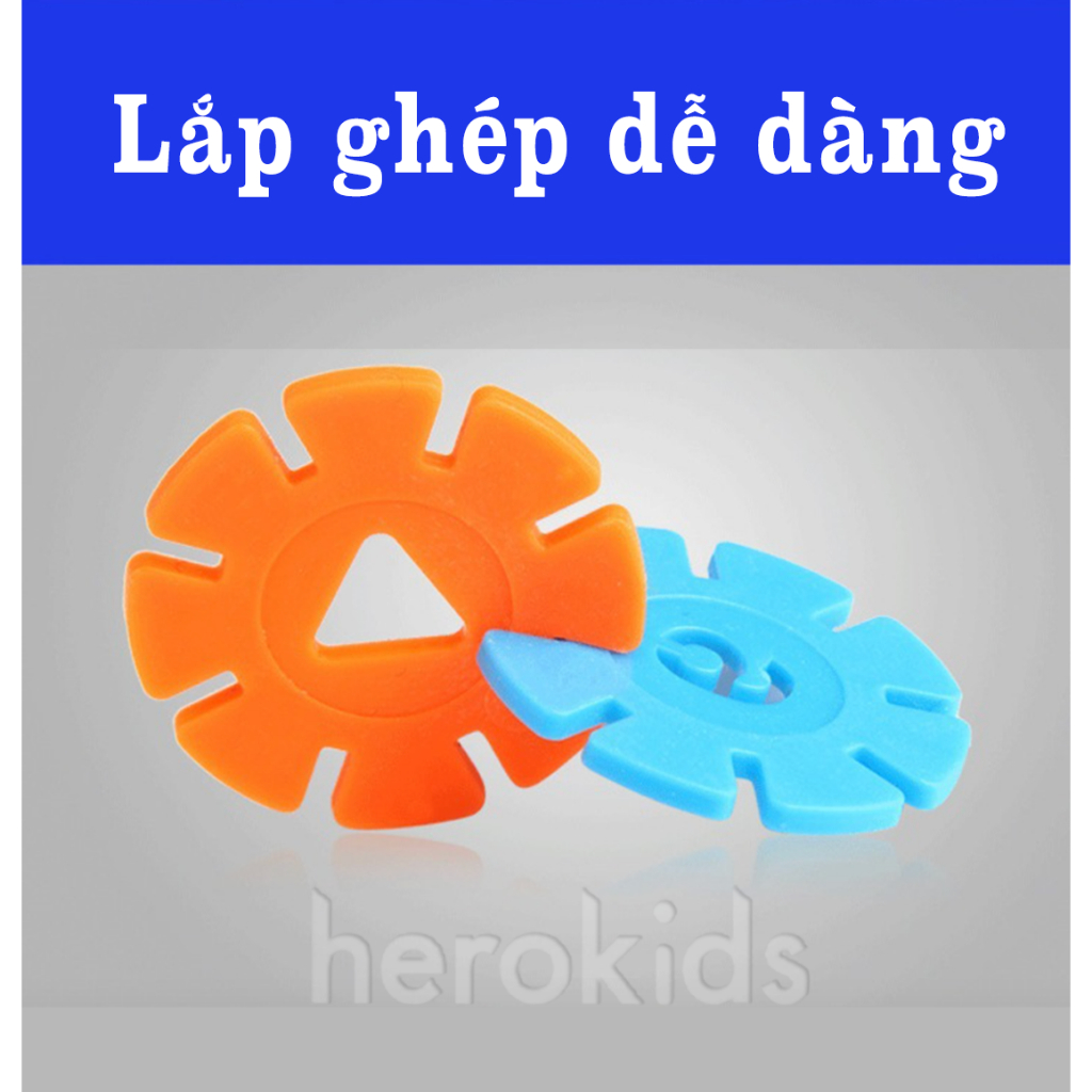 Đồ chơi xếp hình bông hoa tuyết có chữ và số cho bé, bộ lắp ráp hoa tuyết giúp phát triển trí thông minh