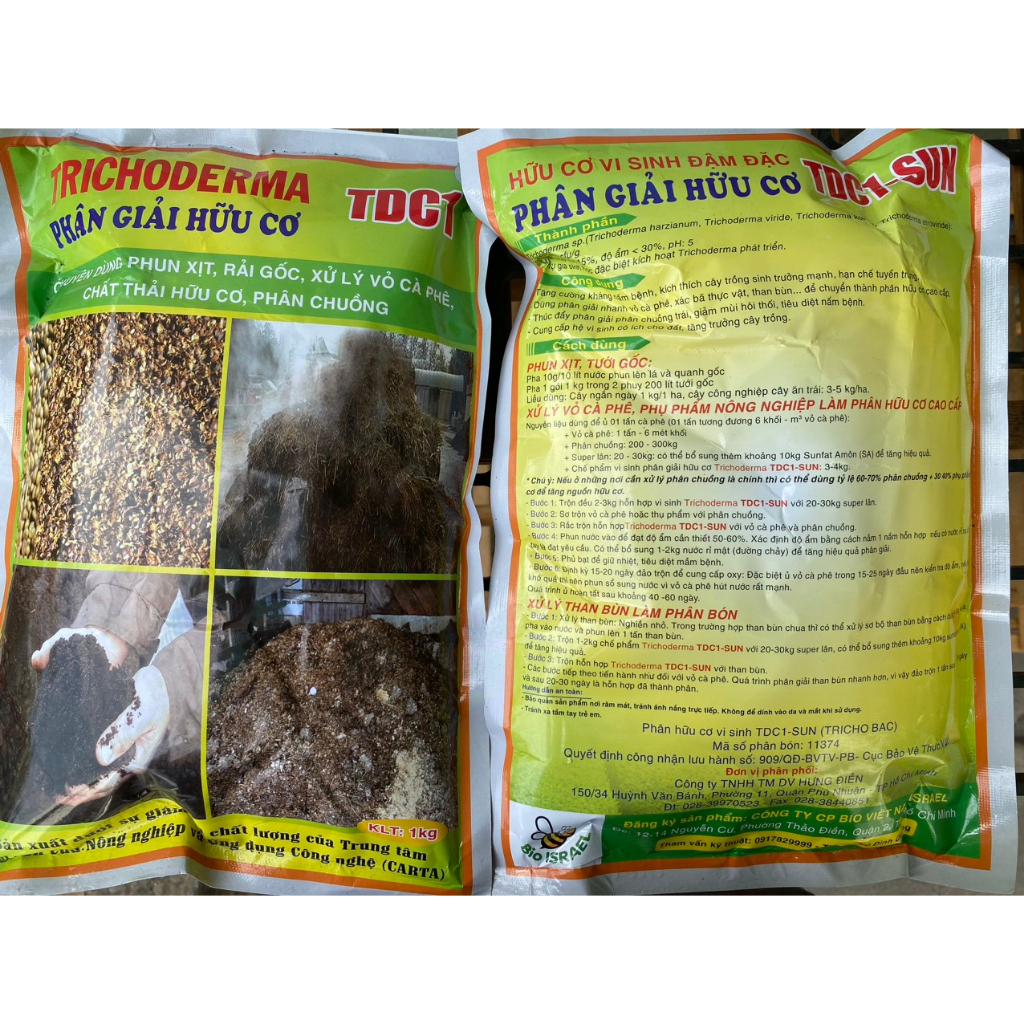 Phân Giải Hữu Cơ Trichoderma Tdc1 : Túi - 1Kg.