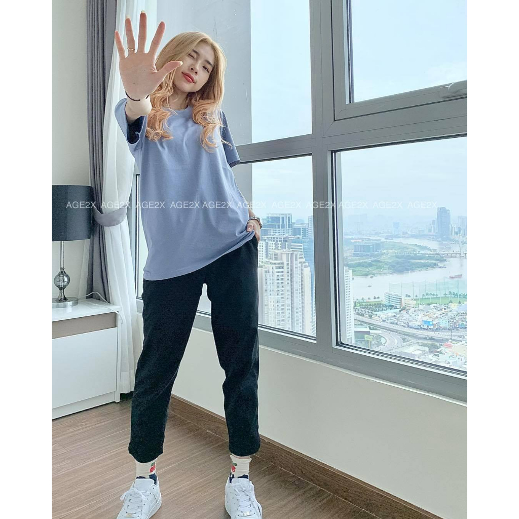 Quá hot với áo thun trơn AGE2X Tone màu phải nói là siêu hot trend thường xuyên cháy hàng phom oversize