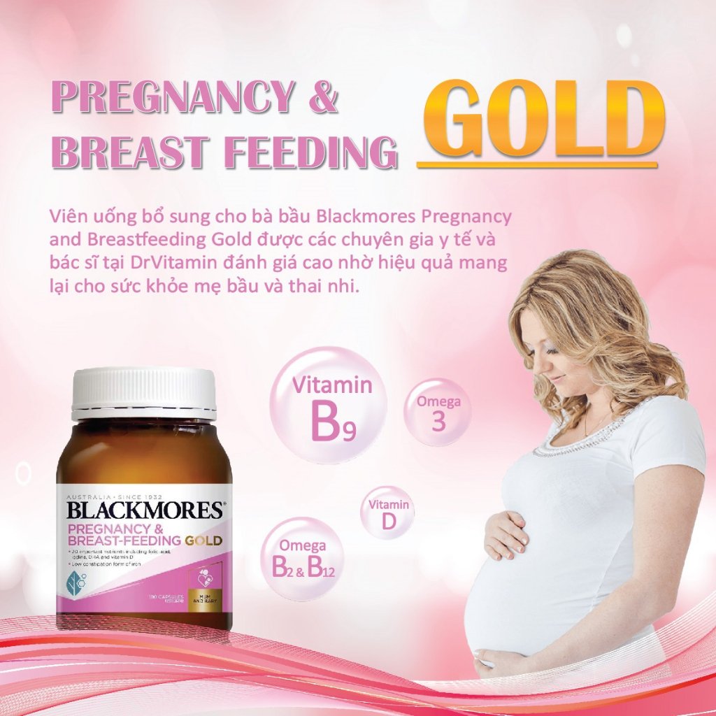 Vitamin Tổng Hợp Bà Bầu 60 - 180 viên Blackmores Pregnancy And Breast Feeding Gold Úc