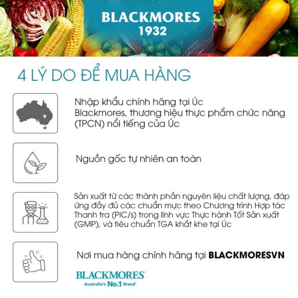 Vitamin Tổng Hợp Cho Bà Bầu Pregnancy And Breast Feeding Gold Blackmores 60 viên của Úc