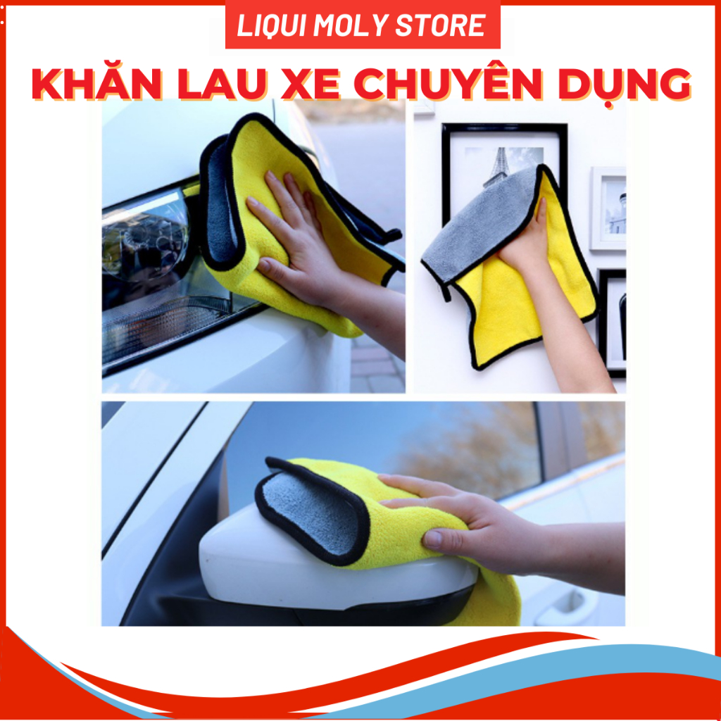Khăn Microfiber mềm mịn hút nước chuyên dụng cho xe máy, ô tô