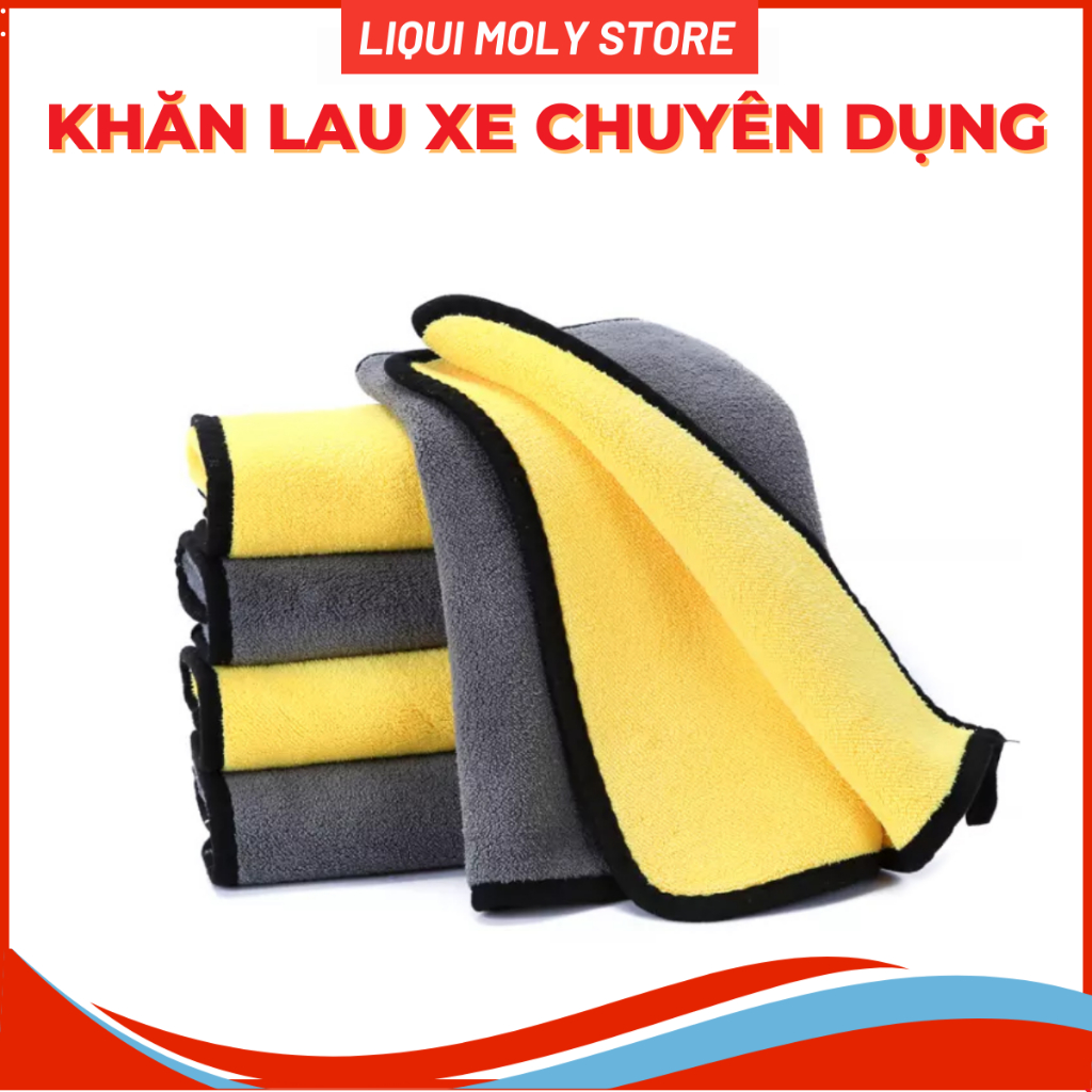 Khăn Microfiber mềm mịn hút nước chuyên dụng cho xe máy, ô tô