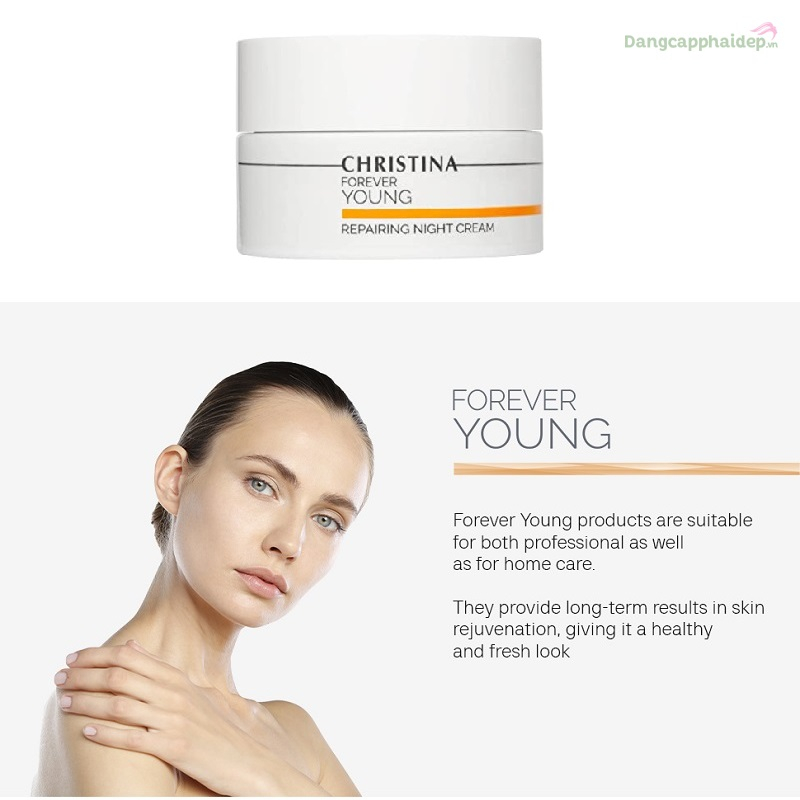 Kem dưỡng da ban đêm Forever Young Repairing Floslek Night Cream CHRISTINA bổ sung Collagen, chống lão hóa da 50ml