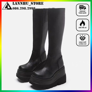 (sẵn 39  40, 43trơn)Boot siêu độn đế 9cm-Dài 42,5cm (có bigsize)