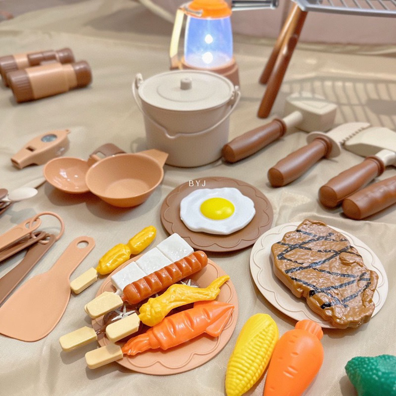 Sét Đồ Chơi Camping Picnic Cho Bé 22 - 43 Chi Tiết - Cáo Đeo Nơ