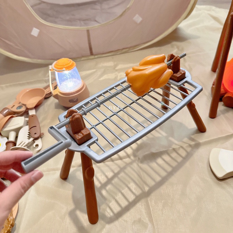 Sét Đồ Chơi Camping Picnic Cho Bé 22 - 43 Chi Tiết - Cáo Đeo Nơ