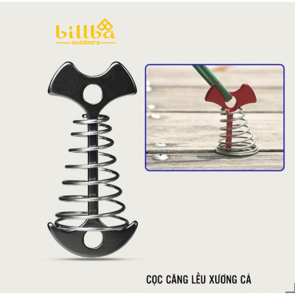 Cọc neo hình xương cá ghim lều sàn gỗ dựng lều cắm trại dã ngoại ngoài trời BB1514 - Billba outdoors