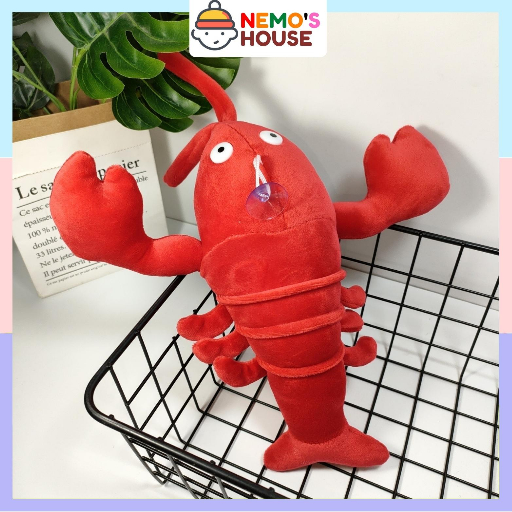 Gấu bông con tôm hùm đáng yêu, thú nhồi bông hình con tôm hùm xinh xắn cho bé, đồ chơi gấu bông hoạt hình cute