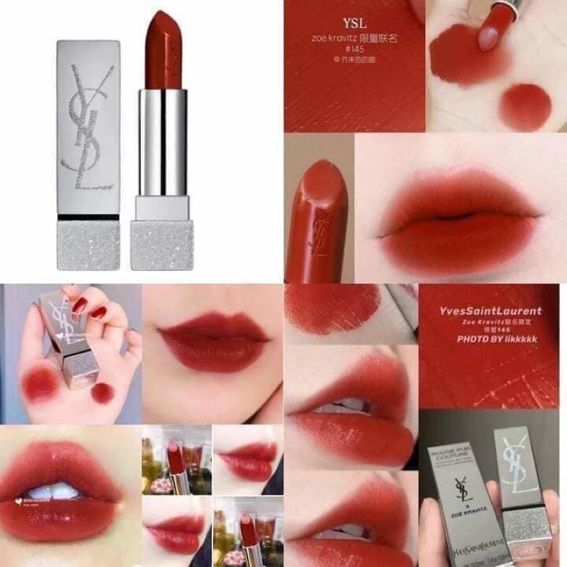Set 4 Son Macy's The Best Of Luxe Red Lips Discovery Kit (YSL 145 - Giorgio 504 - Carolina Herrara 310 - Nars Starwoman)