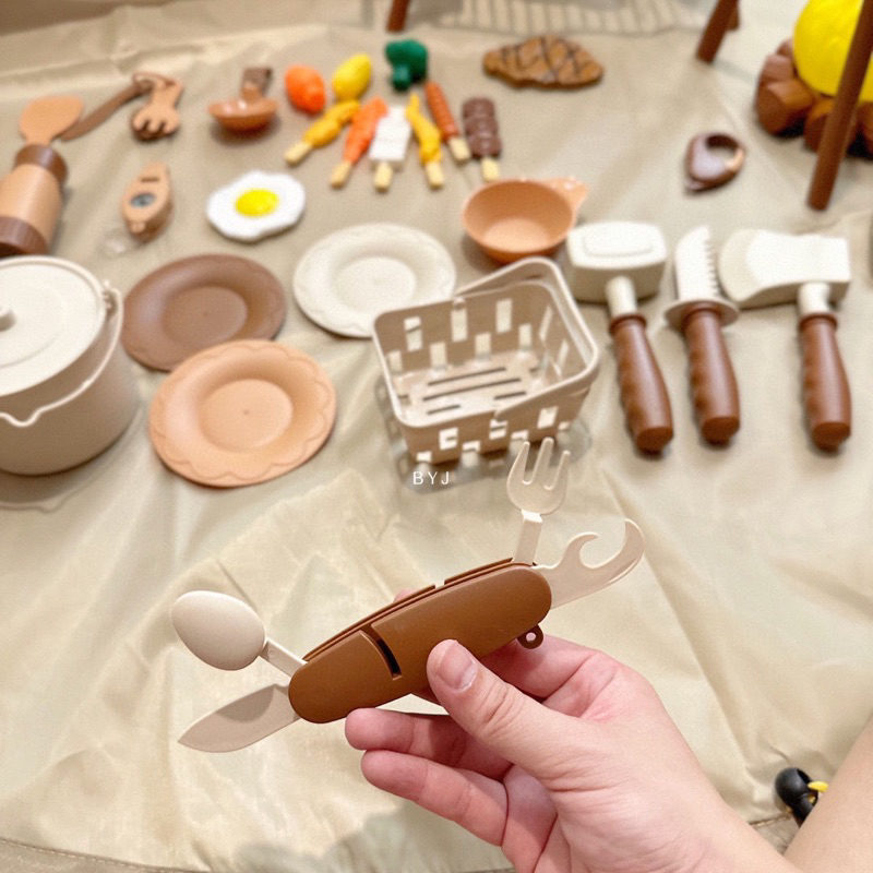 Sét Đồ Chơi Camping Picnic Cho Bé 22 - 43 Chi Tiết - Cáo Đeo Nơ