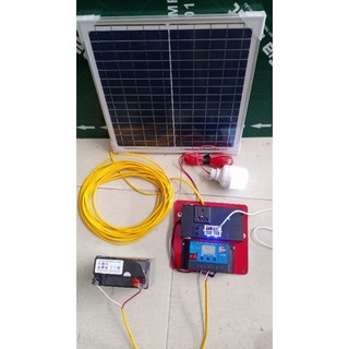 Máy phát điện Pin năng lượng mặt trời ráp sẵn mạch điện 220v đủ bộ chỉ việc sử dụng