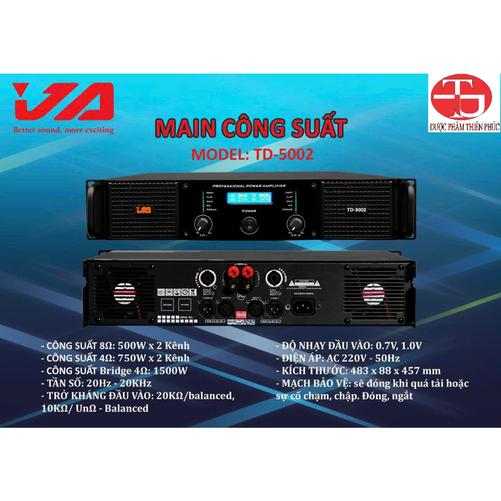 Cục Đẩy Công Suất JA TD-5002 - Hàng Chính Hãng - Shop Eco