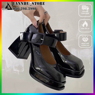 (CÓ BIGSIZE - sẵn 35 38,42) -giày cao gót Mary Jane đế trụ vuông