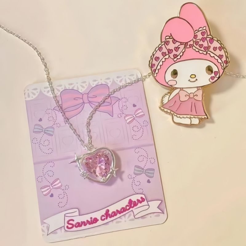 Dây Chuyền Tim Đá Hồng - TS1752 - BCorner