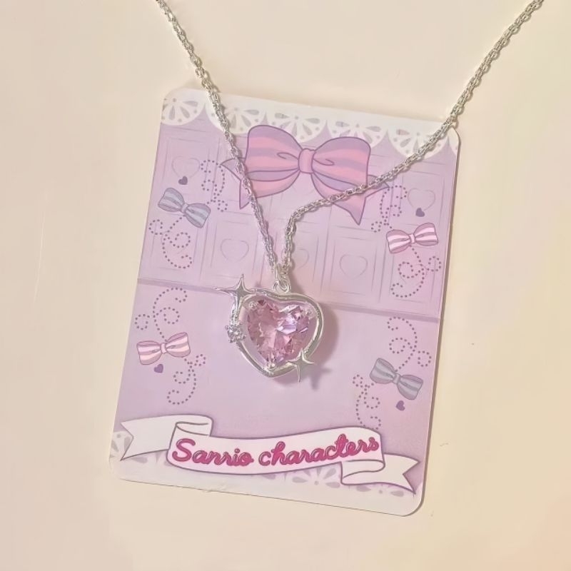 Dây Chuyền Tim Đá Hồng - TS1752 - BCorner