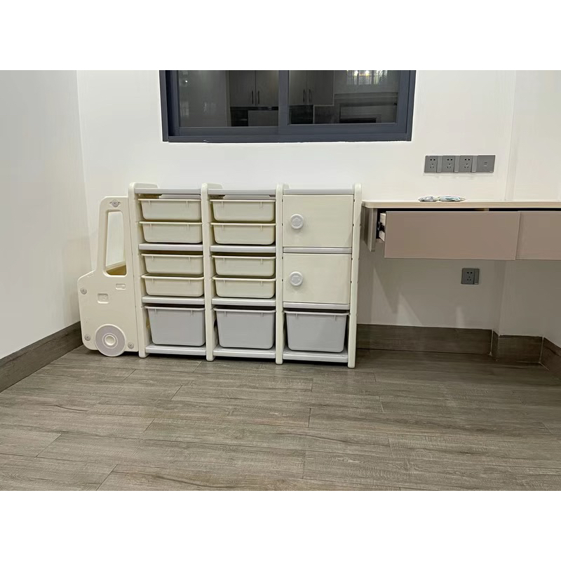 Tủ Nhựa Đựng Đồ Cho Bé Baby Pods Hình Ô Tô Cao Cấp - Cáo Đeo Nơ