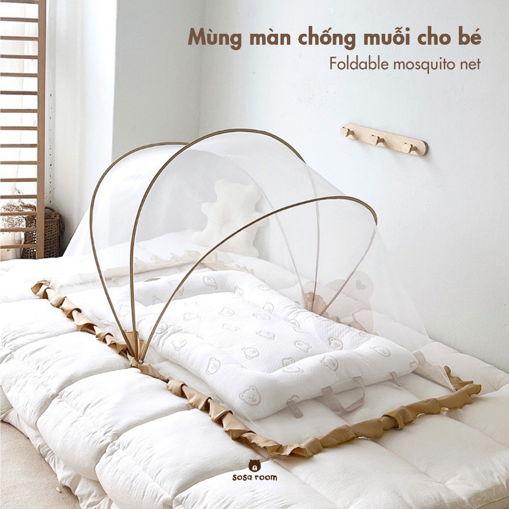 Mùng màn chống muỗi gấp gọn cho bé, mùng di động nhỏ gọn, màn du lịch