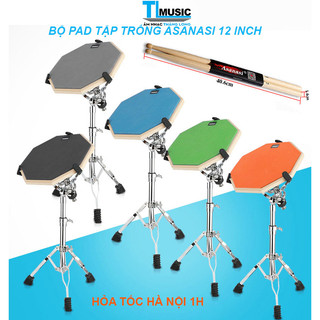 Bộ pad tập trống 12' asanasi - drum pad 12inch