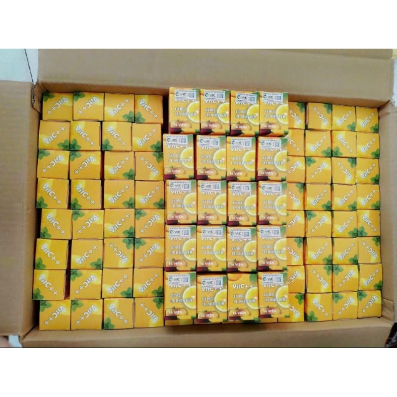 Detox Xổ Mỡ VitC Hộp 14 viên chính hãng viên trắng vàng