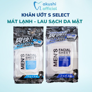 Khăn ướt lau mặt S Select Nhật Bản mát lạnh và siêu mát lạnh dành cho nam - Akushi