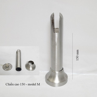 Chân vách ngăn vệ sinh tấm compact inox 304 chiều cao 150mm model M