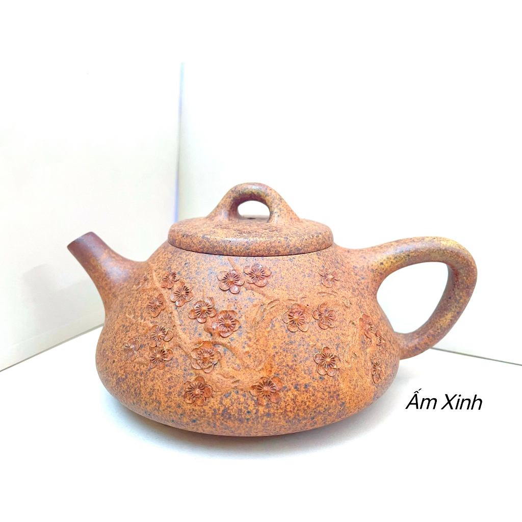 Ấm Tử Sa Nghi Hưng Thạch Biều Mai Hoa 350 ml (Đoạn Nê Hỏa Biến)
