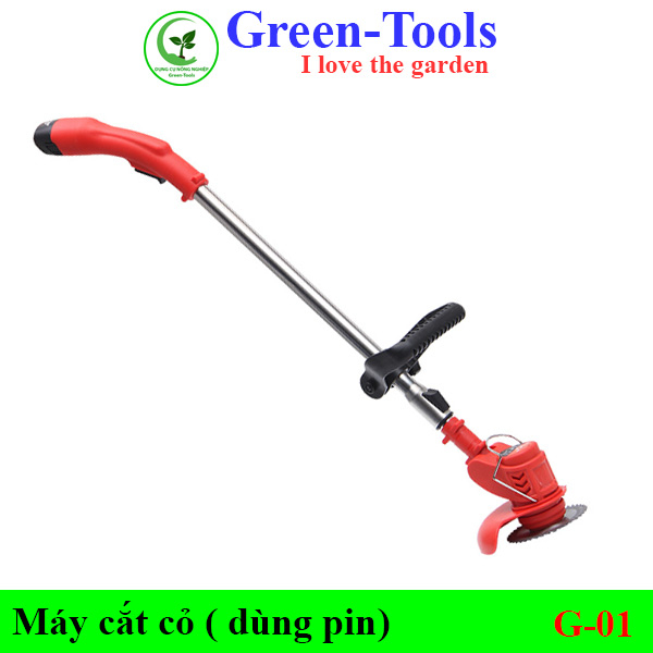 Máy Cắt Cỏ Dùng Pin Cầm Tay Green - Tools G - 01, Dùng Liên Tục 2 Giờ. Máy Có Trọng Lượng Nhẹ, Dễ Thao Tác, Di Chuyến.