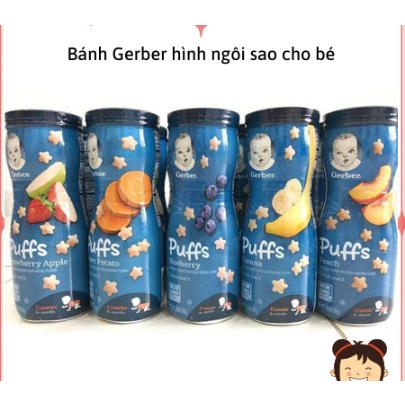 Bánh ăn dặm Gerber cao hình sao,dành cho bé từ 8 tháng trở lên (Date luôn mới)