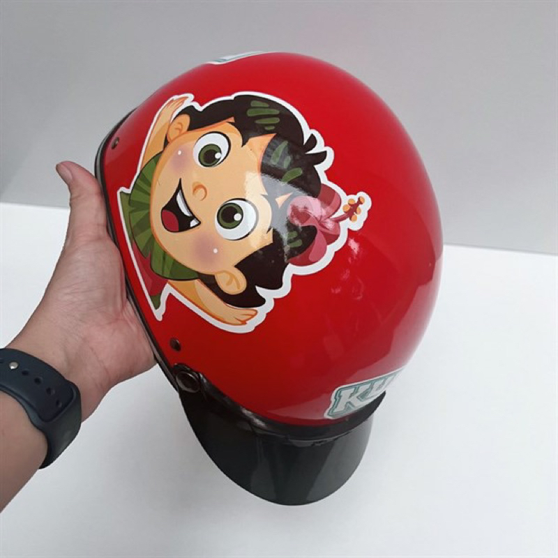 Nón bảo hiểm nửa đầu cho bé hkm KUN- hoạ tiết ngẫu nhiên