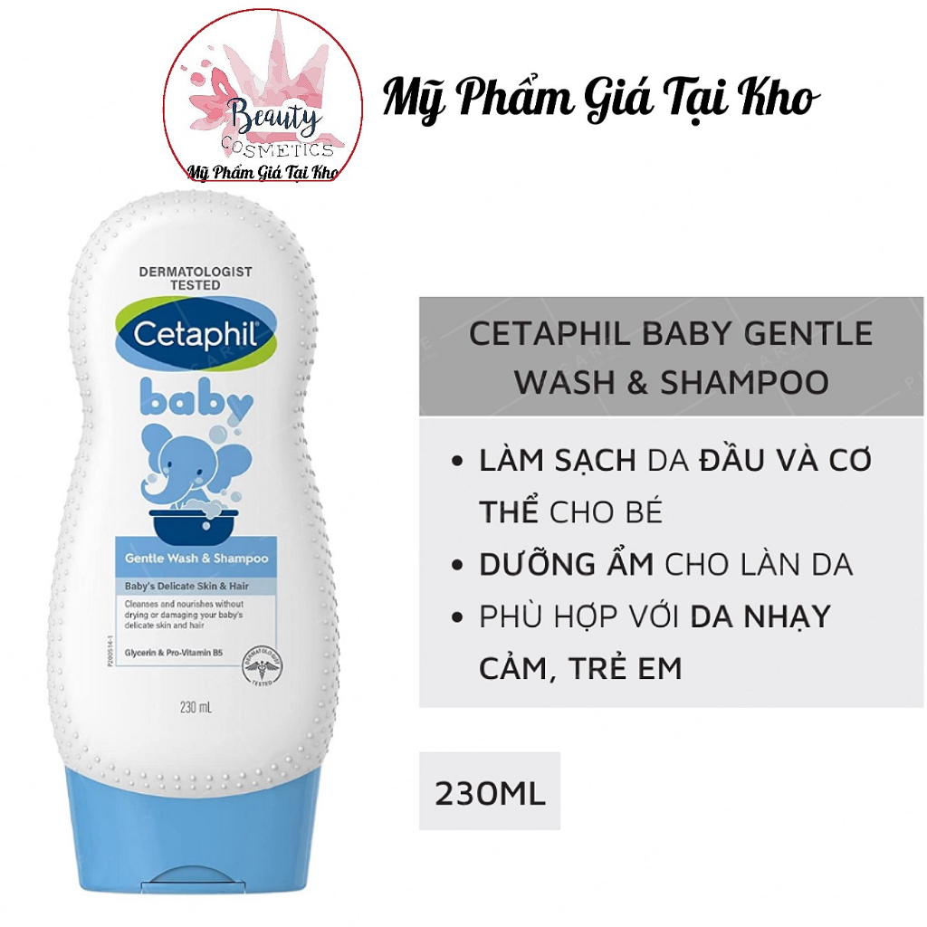 Sữa Tắm Gội Cetaphil Baby Gentle Wash & Shampoo 230ml