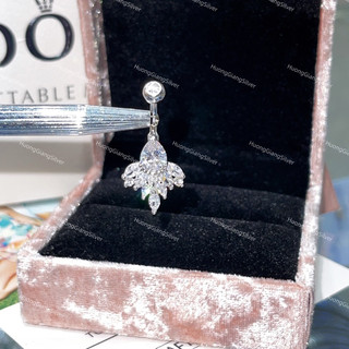 🌷 hàng mới về khuyên rốn hoạ tiết công chúa bạc s925 - huonggiangsilver
